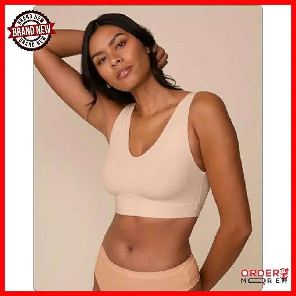 Wireless V-Neck Bralette Ultra Soft Lightweight Everyday Wear